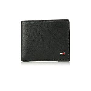 Tommy Hilfiger Men's Leather Billfold Wallet - Black